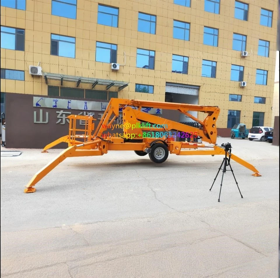 Chinese Shopping Platform Hydraulic Towable Articulated Telescopic Boom Lift