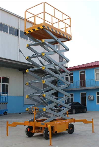CE Certified Semi‑electric Mobile Scissor Lift, Portable Hydraulic Aerial Working Platform for Indoor High‑altitude Jobs