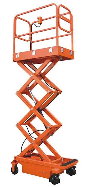 CE Certified Mini Semi‑electric Mobile Scissor Lift, Battery‑Operated Hydraulic Lifting Platform 3‑4.8m for Light‑duty Indoor Aerial Jobs